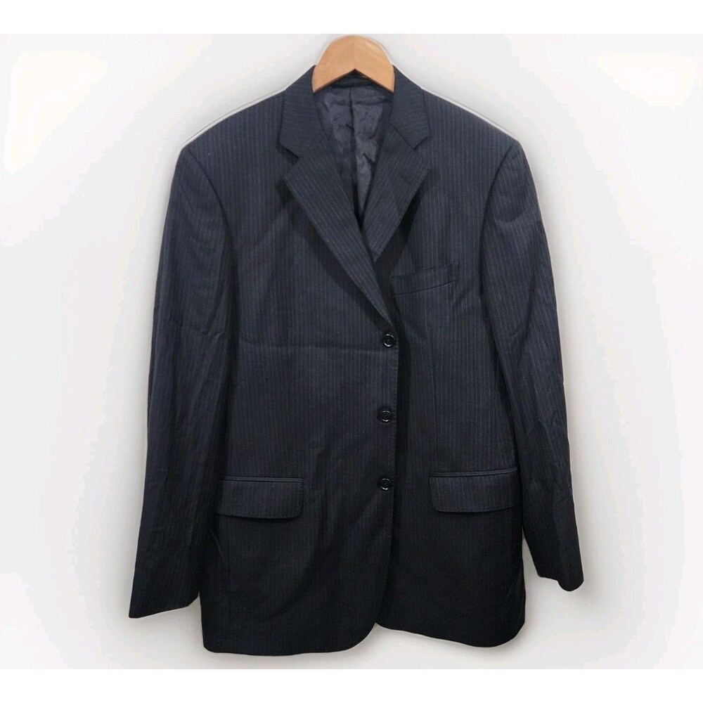 Brooks Brothers Loro Piana Regent Fit Wool 1818 Blazer Navy Pinstripe 44R/37